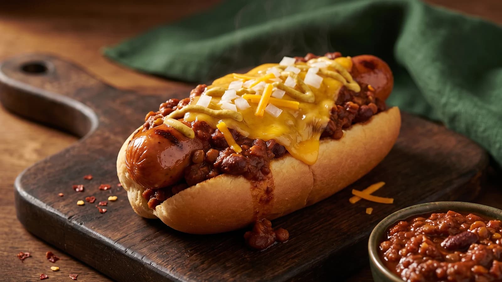 Vegan Chili Cheese Dog