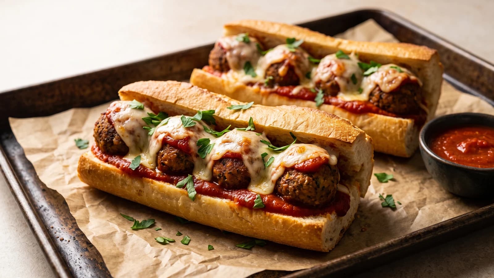 Vegan Köfteli Sandviç (Meatball Sub)