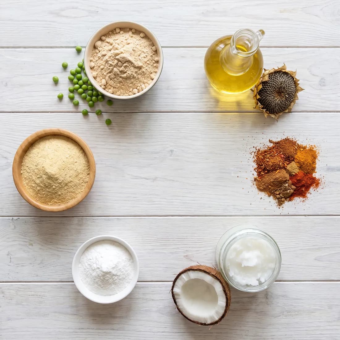 Plant-Based Swedish Meatball ingredients: pea protein, coconut oil, nutritional yeast
